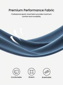 LUVLETTE 女式休闲纯色高腰优雅踝长运动基本款裤子蓝色活力健身紧身裤 - 霧霾藍 - 查看 5