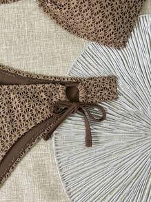 Swim Vcay Set de 2 piezas Top tubo sexy y conjunto de bikini con tirantes ajustables para mujer, verano