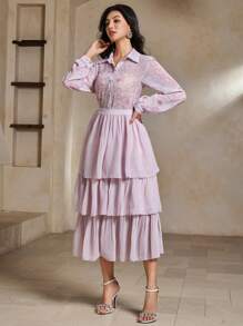 DAZY Conjunto de dos piezas para uso diario para mujer - Rosa - Ver 4