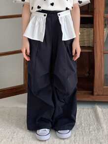DAZY Girls Casual Pants For Fall Spring/Summer - Navy Blue - View 5