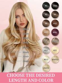 50 股微环接发真人头发 P18/613# 焦糖金色至漂白金色微珠接发超顺滑超柔软丝滑直发微环健康人发接发适合女性 - S18/613 - 查看 9