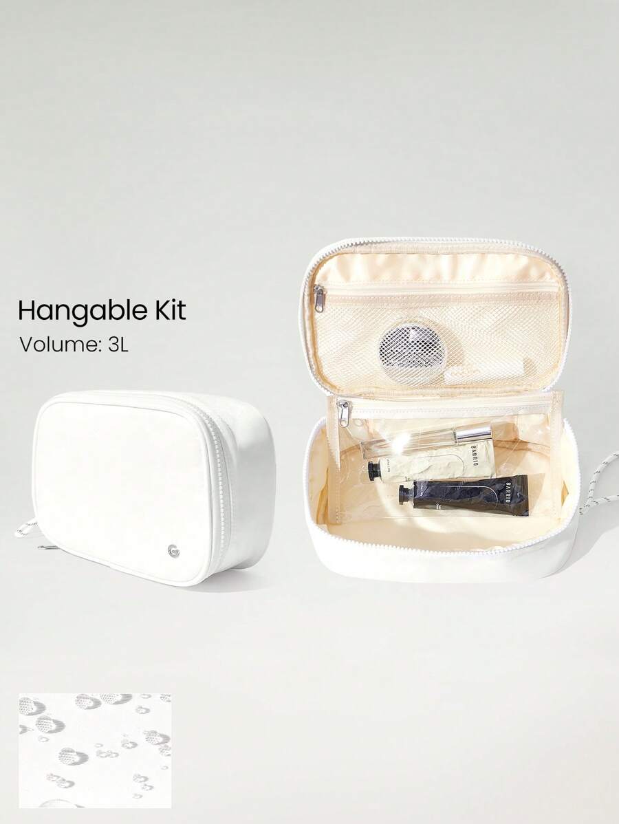 GLOWMODE 3L Sport Large Capacity Water-Repellant Essentials Zippered Kit Storage Bag Daily Casual Travel Trip - White - View 1