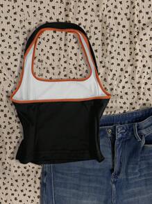 Attitoon 女式休闲工字背心，赛车图案印花，街头潮流，Y2K 风格，夏季 - 彩色 - 查看 6