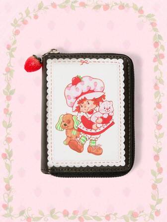 Porte-monnaie 3D mignon à motif de fraise adorable
