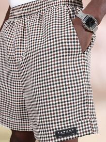 SUMWON Designer Checkered Regular Fit Bermuda Shorts For Men Classic Gingham Pattern Summer Spring Beach Vacation Casual Weekend Comfort - Multicolor - View 8