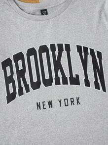 Veykashi 3件装加大码休闲英文印花修身T恤，适合夏季穿着，多件装，适合外出穿着