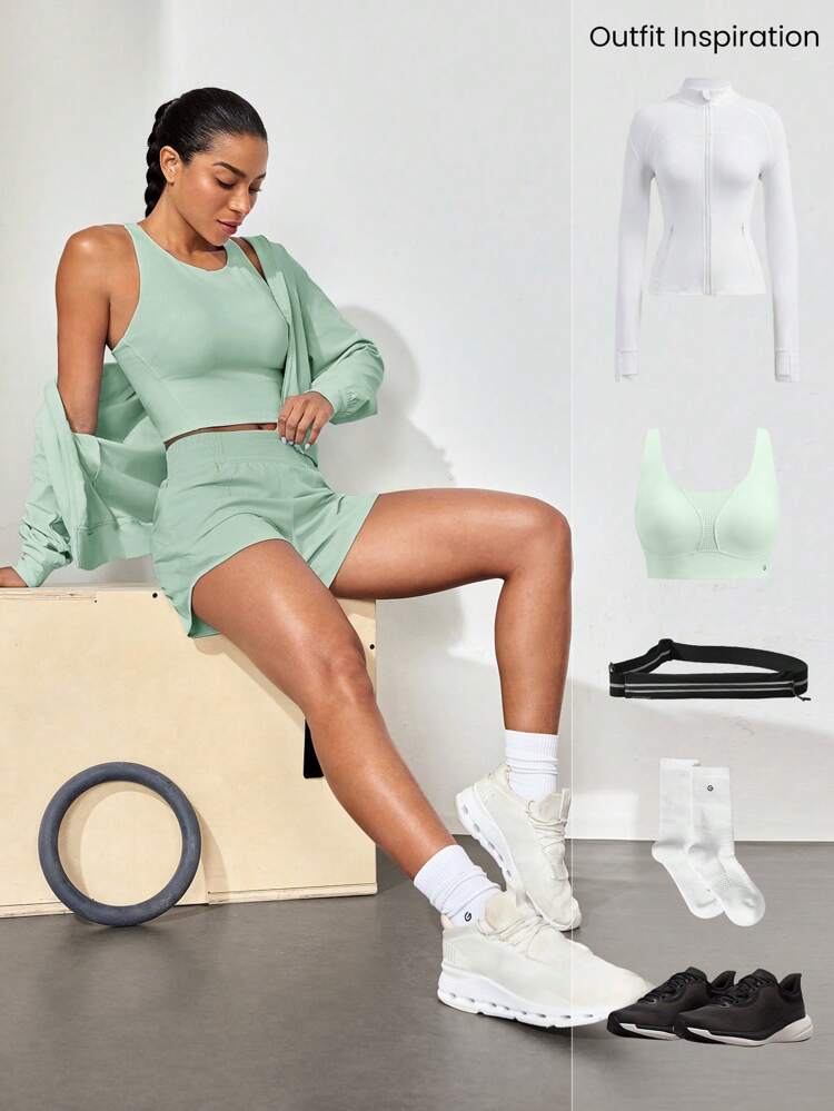 4" RefreshRun Shorts VitalSwift Quick-Dry Ultralight Mid-Rise Waist Drawstring Waist Reflective Running Shorts With Built-In Anti-Odor Underwear Zip Pocket High Impact Workout Running Training