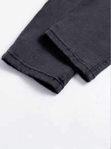 Manfinity LEGND Jeans casuales de color liso para hombres de talla grande, adecuados para el verano