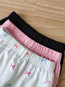 SHEIN 6 pièces/paquet Ensemble 2 pièces débardeur/camisole et short décoré d'un nœud pour petite fille/nouveau-né de 0 à 3 ans, style casual et mignon, printemps/été