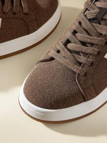 CUCCOO EASI Sepatu Sneakers Olahraga Kasual Nyaman untuk Wanita, Cocok untuk Pemakaian Sehari-hari - Coklat - View 10
