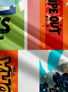 Manfinity RSRT Men All-Over Print Front Button Short Sleeve Shirt And Cargo Shorts Set - Multicolor - View 5