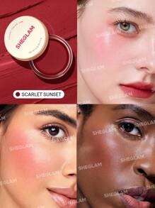 SHEGLAM Cheeky Color Jam- Sunset 6 Shades Multi-Use Cream Blush Lip Cream Matte Highly Pigmented Natural Blush Powder Face Makeup Rare Brand Beauty Makeup Face Paint Cosmetic For Women Girls Perfect For Fall Winter Ideal For Y2K Fancy Fashion Suitable For Birthday Christmas Present Party Ready Best Color