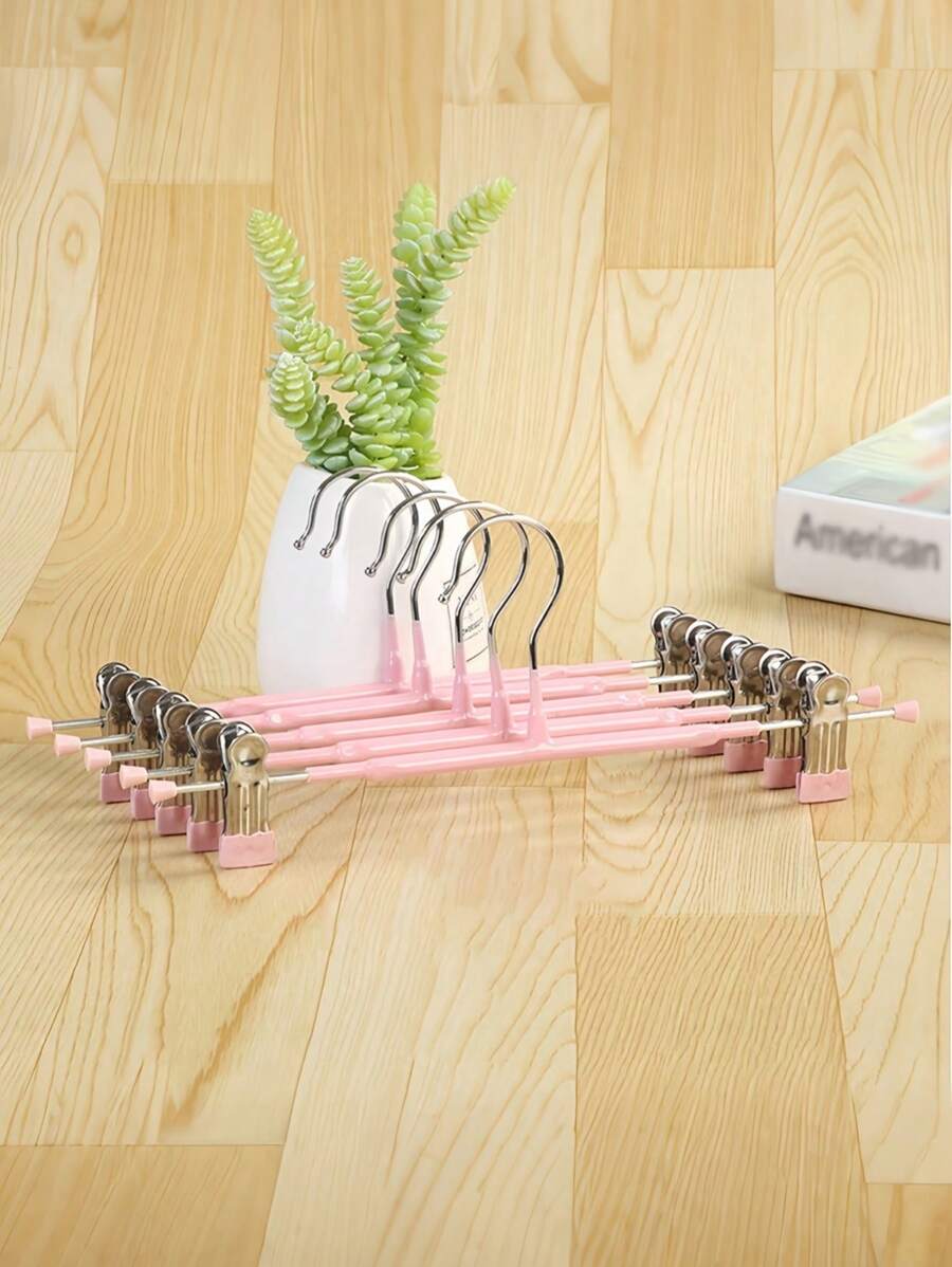 Non-Slip Clothes Hanger - Secure Pants & Skirt Clips Space-Saving Wardrobe Organizer Durable Stainless Steel Hangers For Home Office Travel Storage