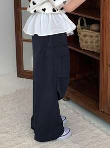 DAZY Girls Casual Pants For Fall Spring/Summer - Navy Blue - View 1