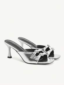 CUCCOO CHICEST Sandali con tacco alto a punta e con decorazione a perle, eleganti e adatti per occasioni formali