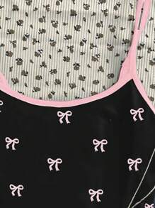 SHEIN Leap Crew Tween 女童修身休闲运动吊带背心 - 基础款系列 - 白色 - 查看 3