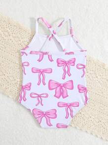 SHEIN 新生女童泳衣/印花/女童/连体泳衣