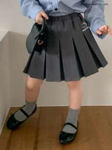 HELLO KITTY | DAZY Young Girl 春夏编织联名印花百褶裙 - 深灰色 - 查看 7