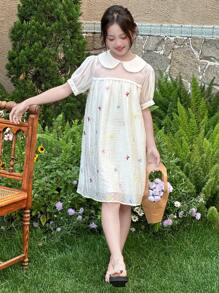 DAZY Tween Girls Fall Dress,Back To School Clothes - White - View 3