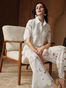 Anewsta 女士日常两件套服装 - 白色 - 查看 7