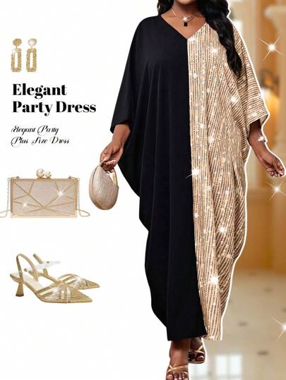 Fleurora  Spring And Summer Autumn And Winter Elegant Party Commuting Office Colorful Woven Notched Ball Gown Short Sleeve Kaftan Dress Plus Size Dresses