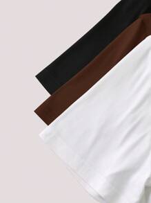 INAWLY Women's Plain V-Neck Short Sleeve Casual Versatile T-Shirt - Multicolor - View 5