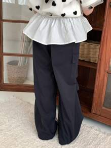 DAZY Girls Casual Pants For Fall Spring/Summer - Navy Blue - View 2