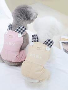 PETSIN Cute Dopamine Patterned Mesh Breathable Overalls With Foldable Ear Design, Lightweight And Breathable, Leash Attachable, Suitable For Spring/Summer Outdoor Wear, For Small Pets - Pink - View 3