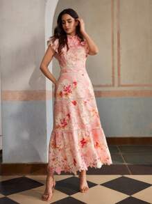 ZEYLAH Váy không tay in ren mang phong cách nghỉ dưỡng - Nhiều màu - Xem 6