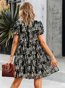 Breezaya Women Short Sleeve Fashionable Summer Dress - Black - View 2