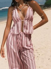 Easelle Conjunto de dos piezas para mujer para uso diario - Rosa - Ver 6