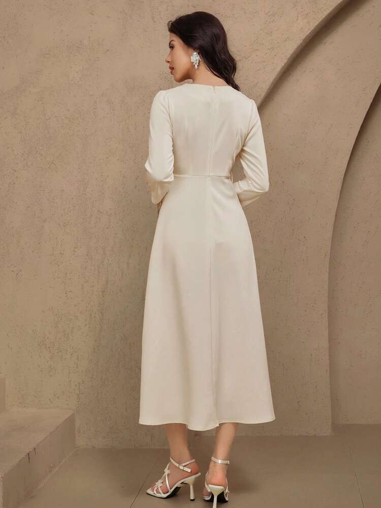 Summer New Elegant Fitted Waist Midi Dress, Women Wedding Women Dresses Luxury Prom Dress Floral Dresses For Women