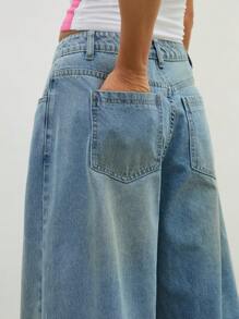 COUREZ Unisex Super Low Rise Oversized Jeans In Dirty Wash /Winter Clothes For Women Low Rise Jeans Y2K Cotton Cotton Sexy