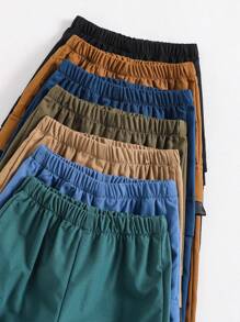 男童纯色休闲口袋运动裤 - 彩色 - 查看 3