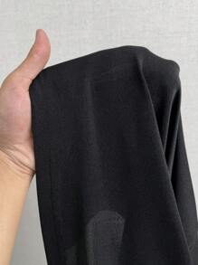 Flirla Rochie mini neagră din plasă, cu bretele spaghete, mărime plus - Negru - Vizualizare 6