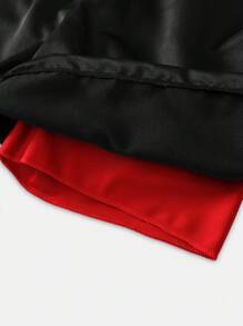 SHEIN Quần bơi 2 trong 1 thường ngày cho bé trai tuổi teen, quần short đi biển, đồ bơi, thích hợp cho các bữa tiệc bãi biển, lễ hội âm nhạc, lướt sóng và bơi lội, mùa xuân/hè - Đỏ - Xem 5
