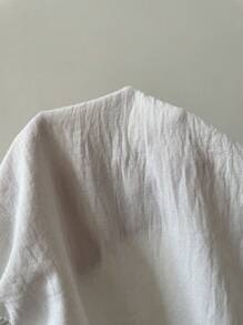 SHEIN EZwear Plus Size Summer Vacation Ditsy Floral Off Shoulder A-Line Blouse - Red - View 6