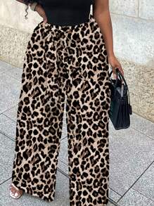 Slaydiva 2pcs/Set Women Plus Size Casual Leopard Print Camisole And Tank Top Set, Suitable For Summer Summer Outfits Vcay Women Summer Clothing Woman 2 Pieces Outfits - Multicolor - View 10