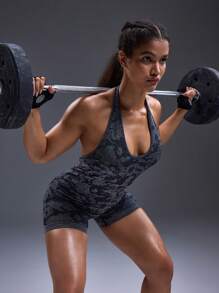Powerista Sleeveless Jumpsuits, Fashion Activewear Suitable For Summer - Grey - View 4
