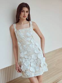 MOTF STUDIO Vestito con chiusura lampo e applicazioni