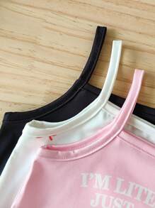 SHEIN 6 pièces/paquet Ensemble 2 pièces débardeur/camisole et short décoré d'un nœud pour petite fille/nouveau-né de 0 à 3 ans, style casual et mignon, printemps/été