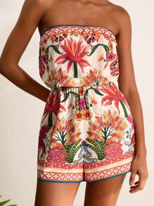 Travachic Woven Printed Strapless Jumpsuit For Women, Vacation Style, Woven Graphic Printed, Casual Summer Vacation Outfits Woman, Bohemia Beach Vacation Outfits, Boho Chic, Country Concert Outfit, Holiday Festival Outfits, Beach Outfits For Woman, Summer Outfits For Women, Graduation Outfit, Old Money Style Women, Mother's Day