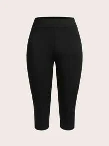 SHEIN Essnce Bộ 3 quần legging nữ màu trơn, dễ phối đồ, phù hợp cho mùa hè - Nhiều màu - Xem 5