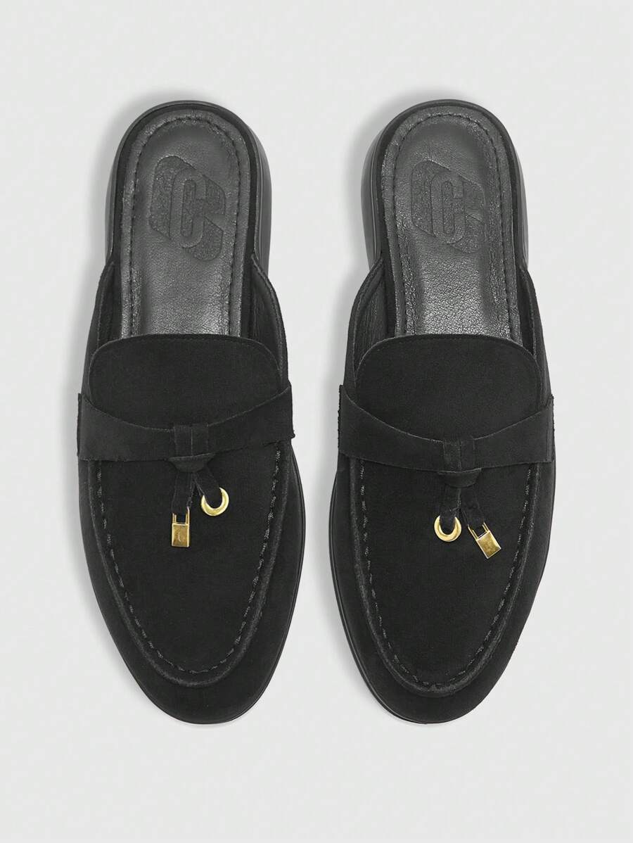 CUCCOO BIZCHIC Women's Casual Black All-Match Versatile Flat Slip-On Shoes For Christmas - Black - View 1