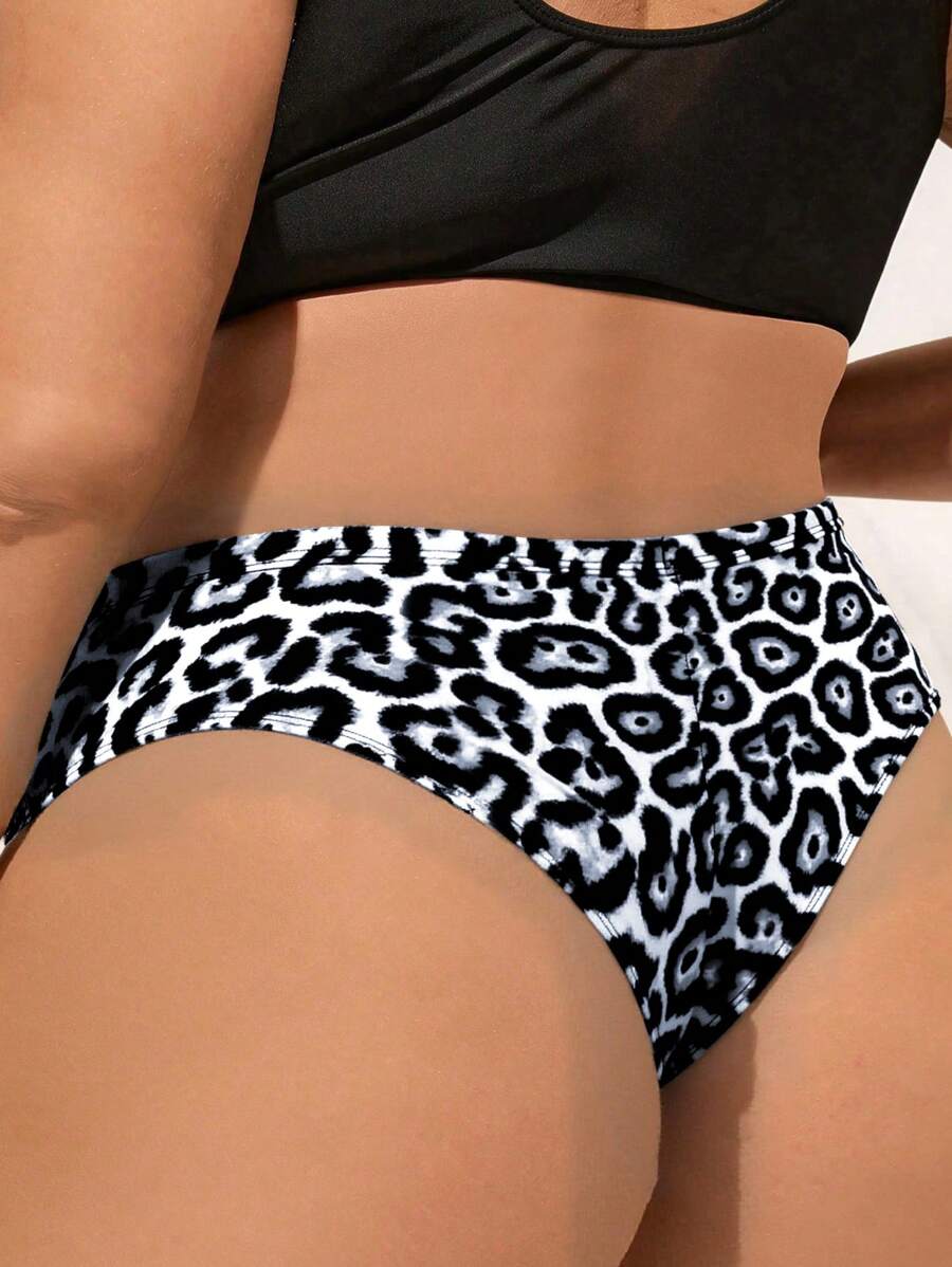 Swim SXY Quần Bikini Họa Tiết Da Báo Ngẫu Nhiên Cỡ Lớn 1 Quần Bikini, Trang Phục Đi Biển Thường Ngày Cho Mùa Hè - Nhiều màu - Xem 1