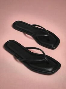 SHUZIA 女士舒适经典人字平底凉鞋