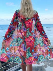 Swim Lushoire Tropical Print Bikini Swimsuit - Multicolor - View 2