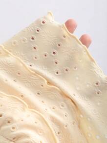 Sweetra Camiseta sin mangas de mujer con nuevo diseño de volantes, lazo y flecos en capas, adecuada para la playa, vacaciones, primavera/verano - Albaricoque - Ver 3