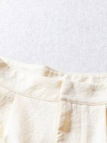 SHEIN Clasi Women Summer Solid Color 3D Floral Decor Elegant Shorts