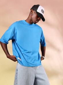 SUMWON Studios Pop Up Party 个性 T 恤 复古咖啡厅葡萄酒时光设计 巴西夏季系列 Rio 街头服饰 都市休闲舒适版型 男女通用 - 藍色 - 查看 2